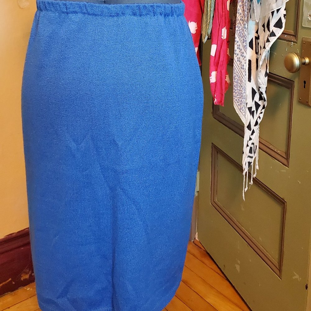 Vintage blue sweater skirt